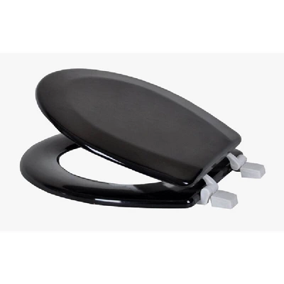 Round Wooden Toilet Seat With Beveled Edge - J&V TEXTILES - Image 3