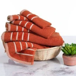 6pc 100% Combed Cotton Bath Towel Set - Hastings Home