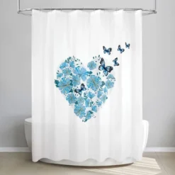 Butterfly Heart Shower Curtain - Allure Home Creations