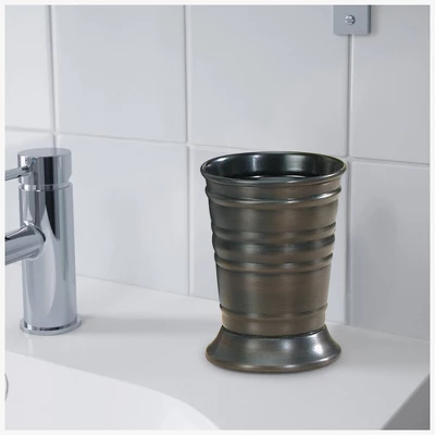 Bogart Metal Makeup Brush Holder And Toothbrush Cup - Nu Steel - Image 2