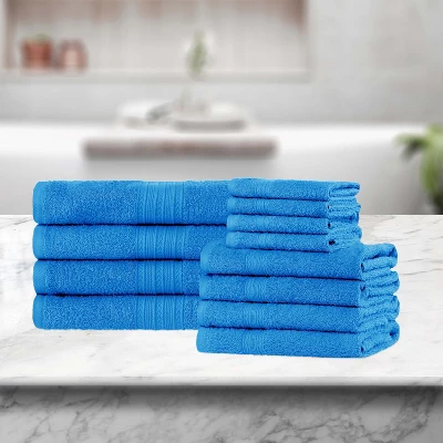 Eco-Friendly Sustainable Cotton Solid Lightweight Bathroom Set By Blue Nile Mills