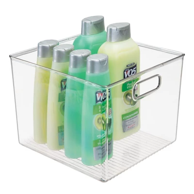 MDesign Plastic Bathroom Storage Bin Tote With Handles - Image 8