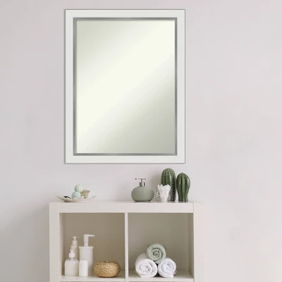 21" X 27" Non-Beveled Eva Narrow Bathroom Wall Mirror Gold - Amanti Art - Image 7
