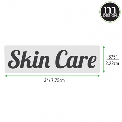 MDesign Square Apothecary Storage Jar With Labels For Bathroom - Image 6