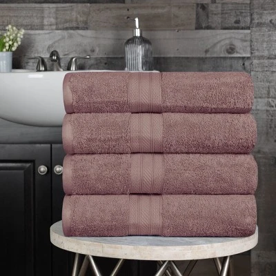 Cotton Solid Highly-Absorbent 4-Piece Bath Towel Set By Blue Nile Mills - Image 9