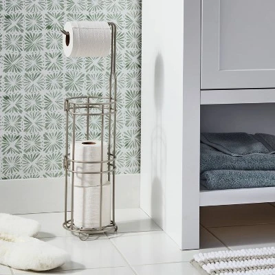 4 Roll Reserve Plus Freestanding Toilet Tissue Holder Silver - Thresholdâ˘