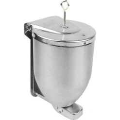 Vollum Powder-Soap Dispenser, Stainless Steel, Wall Mount, 32 Oz - Silver