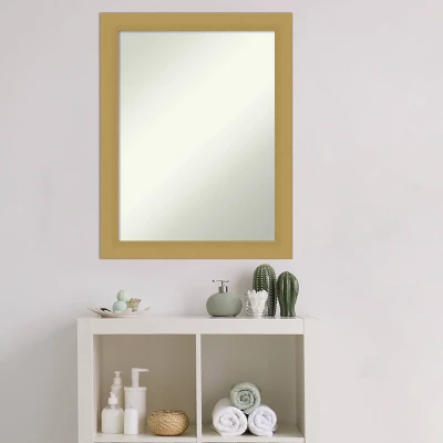 22" X 28" Non-Beveled Grace Bathroom Wall Mirror Brushed Gold - Amanti Art - Image 8