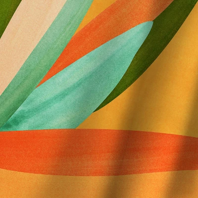 Americanflat 71" X 74" Shower Curtain, Minimalist Agave Textured3 By Modern Tropical - Image 3