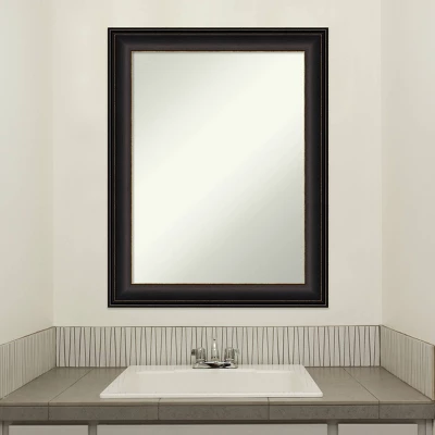 23" X 29" Non-Beveled Trio Oil Rubbed Bronze Bathroom Wall Mirror - Amanti Art - Image 8