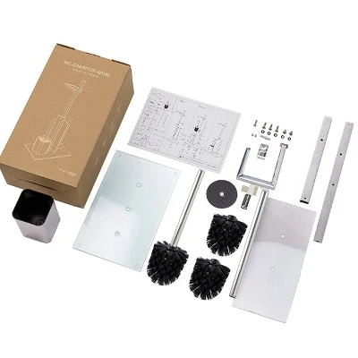 Smartpeas WC Set With Roll Holder Plus: 1+2 Replacement Toilet Brush Heads! - Image 2