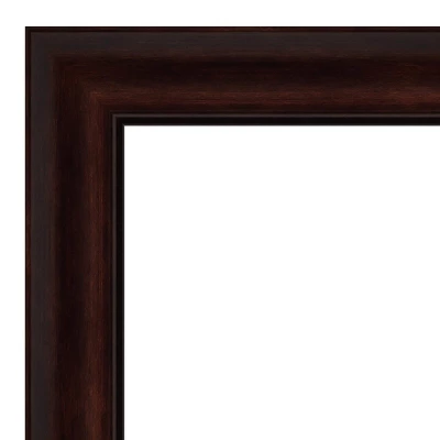 41" X 29" Non-Beveled Bathroom Wall Mirror Coffee Bean Brown - Amanti Art - Image 2