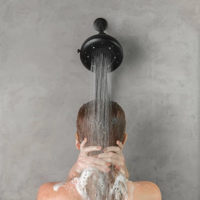 Nebia Corre Four Function Fixed Shower Head Bathroom Hardware Set Matte Black - Brondell - Image 2