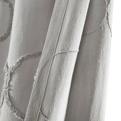 Avon Chenille Trellis Shower Curtain Light Gray - Lush Décor - Image 5