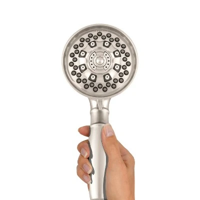 6 Mode Power Pulse Hand Held Shower Head Brushed Nickel - Waterpik