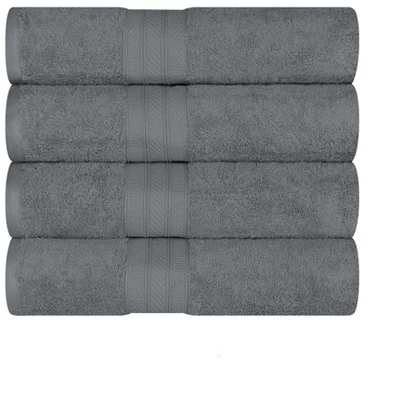 Cotton Solid Highly-Absorbent 4-Piece Bath Towel Set By Blue Nile Mills - Image 12