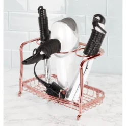 MDesign Bath Countertop Hair Care Styling Tool Organizer Holder