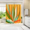Americanflat 71" X 74" Shower Curtain, Minimalist Agave Textured3 By Modern Tropical