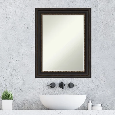 Amanti Art Accent Bronze Petite Bevel Bathroom Wall Mirror 29 X 23 In. - Image 6