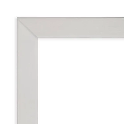 40" X 29" Non-Beveled Svelte Silver Wood Bathroom Wall Mirror - Amanti Art - Image 2