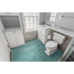 5'x6' Washable Bathroom Carpet Seafoam - Garland Rug