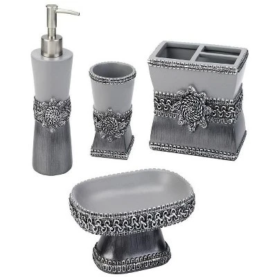 Avanti Braided Medallion 4 Pc Bath Accessory Set - Image 4