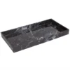 Home Basics Faux Marble Vanity Tray, Black