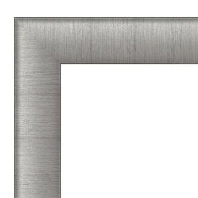 33" X 27" Non-Beveled Elegant Bathroom Wall Mirror Brushed Pewter - Amanti Art - Image 2