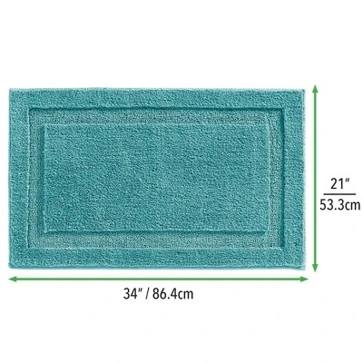 MDesign Microfiber Non-Slip Rectangular Spa Mat - 34 X 21 - Image 3