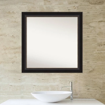 31" X 31" Non-Beveled Trio Oil Rubbed Bronze Bathroom Wall Mirror - Amanti Art - Image 5