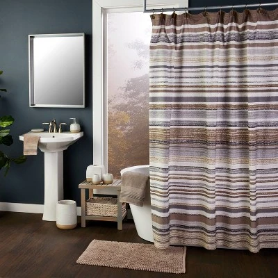 20"x30" Chadwick Striped Bath Rug Gray - SKL Home - Image 3