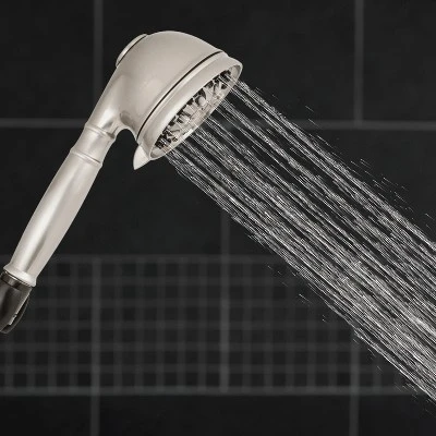 6 Mode Power Pulse Hand Held Shower Head Brushed Nickel - Waterpik - Image 3