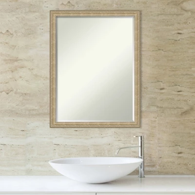 Amanti Art Paris Champagne Petite Bevel Bathroom Wall Mirror 26 X 20 In. - Image 6
