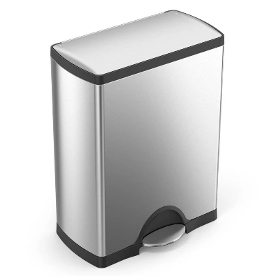 Simplehuman Rectangular Step Trash Can Brushed Stainless Steel - Image 4