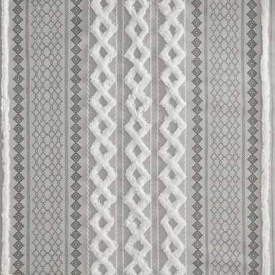72"x72" Imani Chenille Striped Cotton Printed Shower Curtain - Image 3
