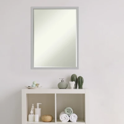 Amanti Art Hera Chrome Petite Bevel Bathroom Wall Mirror 25 X 19 In. - Image 4