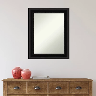 24" X 30" Non-Beveled Parlor Bathroom Wall Mirror Black - Amanti Art - Image 5