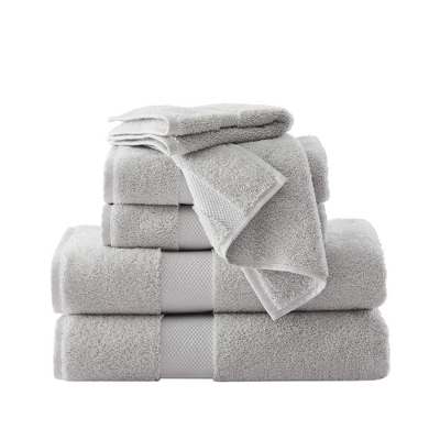 6pc Solid Turkish Cotton Bath Towel Set - Brooklyn Loom - Image 6