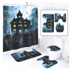 Seeing Red Halloween 4-Piece Bathroom Set | Haunted House