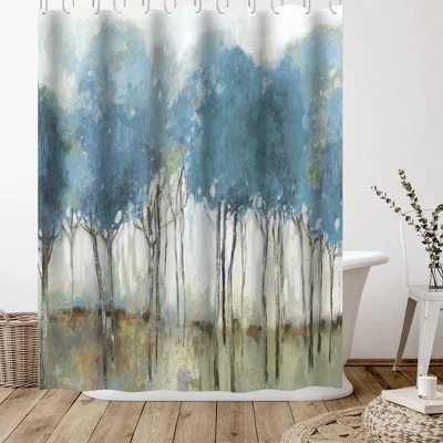 Americanflat 71" X 74" Shower Curtain Style 8 By PI Creative Art - Available In Variety Of Styles - Image 2