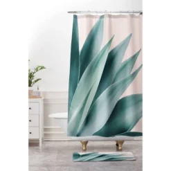Gale Switzer Agave Flare Bath Mat Green - Deny Designs