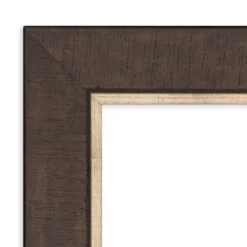 Amanti Art Lined Bronze Petite Bevel Bathroom Wall Mirror 29 X 23 In.