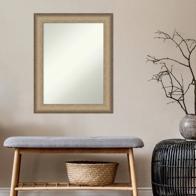 23" X 29" Non-Beveled Elegant Bathroom Wall Mirror Brushed Bronze - Amanti Art - Image 4