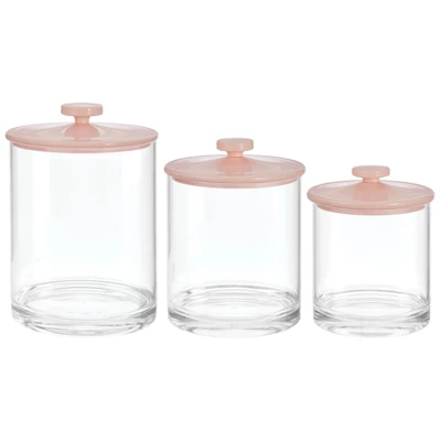 MDesign Storage Apothecary Canister For Bathroom, 3 Pack - Image 10
