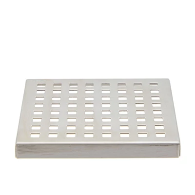 Built Industrial 5.8-Inch Stainless Steel Square Shower Drain Cover For Bathrooms, Showers, And Sinks, Floor Drain With 2 In Bottom Outlet, Silver - Image 2