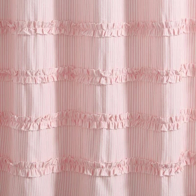 72"x72" Vintage Stripe Yarn Dyed Cotton Shower Curtain - Lush Décor - Image 2