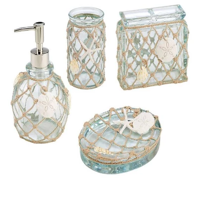 Avanti Seaglass 4 Pc Bath Accessory Set