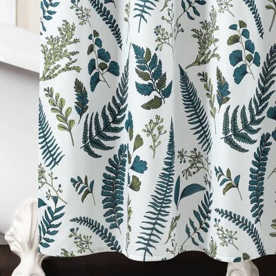 72"x72" Devonia Allover Single Shower Curtain White/Green - Lush Décor - Image 3