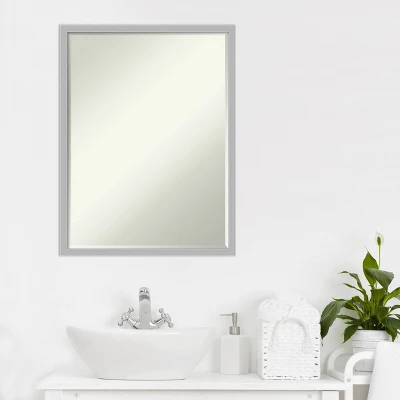 Amanti Art Hera Chrome Petite Bevel Bathroom Wall Mirror 25 X 19 In. - Image 5