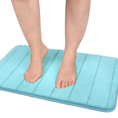 PiccoCasa Bathroom Coral Fleece Nonslip Floor Mat Pad Carpet Rug Doormat - Image 2